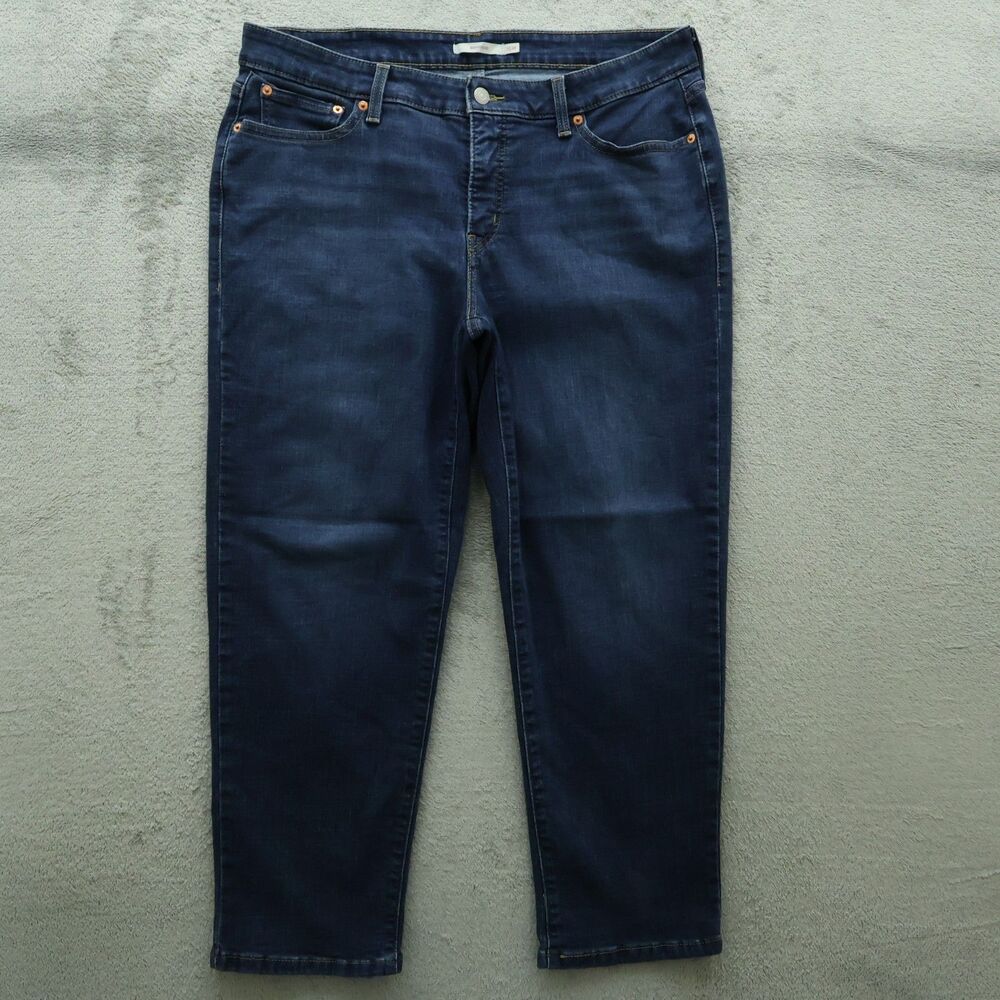 Levi's Jeans Women's Size 16W Blue Mid-Rise Boyfriend Denim 27" Inseam Stretch